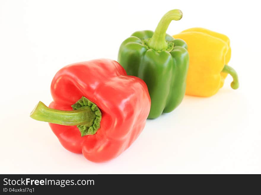 Red, green and yellow Bell Peppers