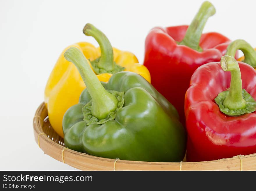 Red, green and yellow Bell Peppers