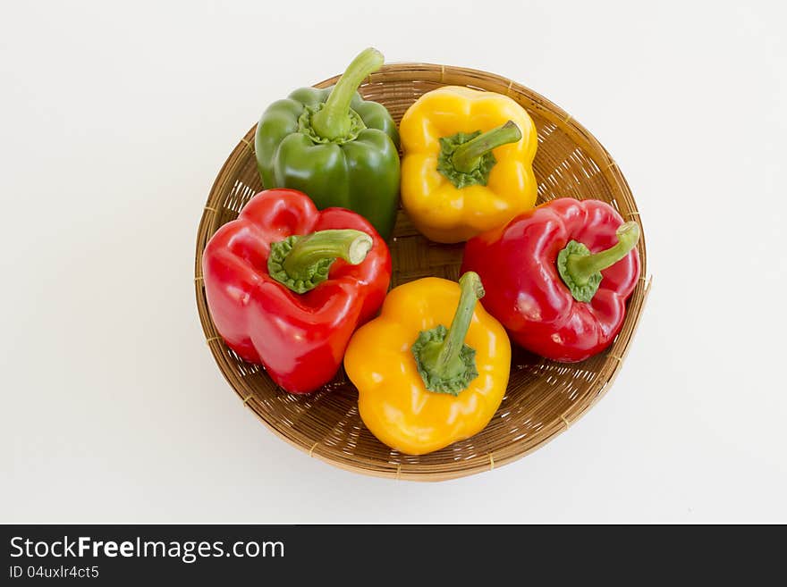 Red, green and yellow Bell Peppers