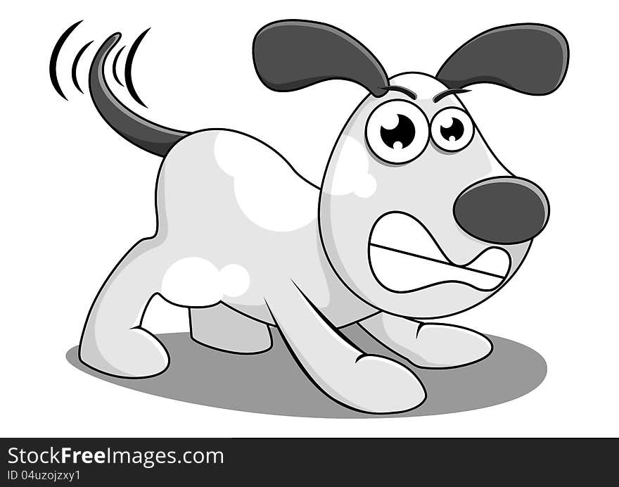 Illustration of an angry dog