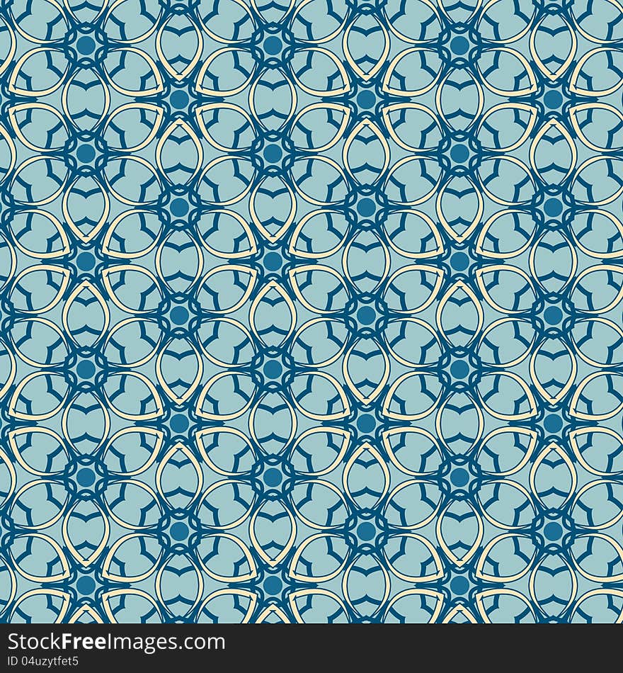 Blue seamless pattern, vector illustration