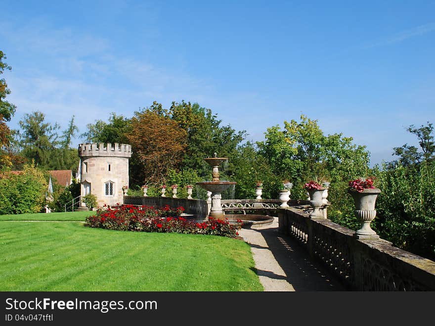 Garden from castle rosenau rödental franconia germany