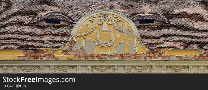 Yellow house in Sibiu in Transylvania land of Romania. Yellow house in Sibiu in Transylvania land of Romania