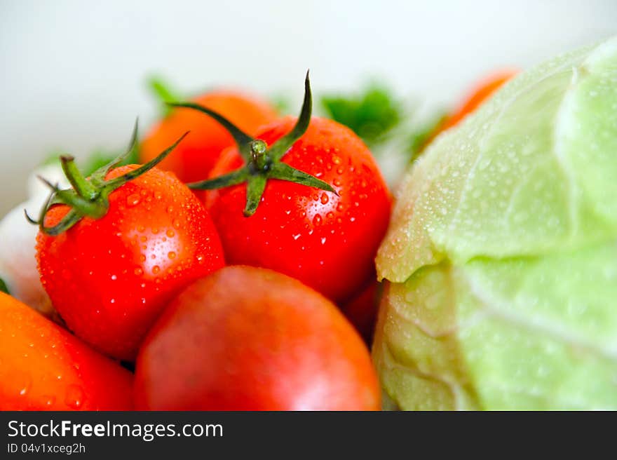 Fresh vegetables ready to cook borscht