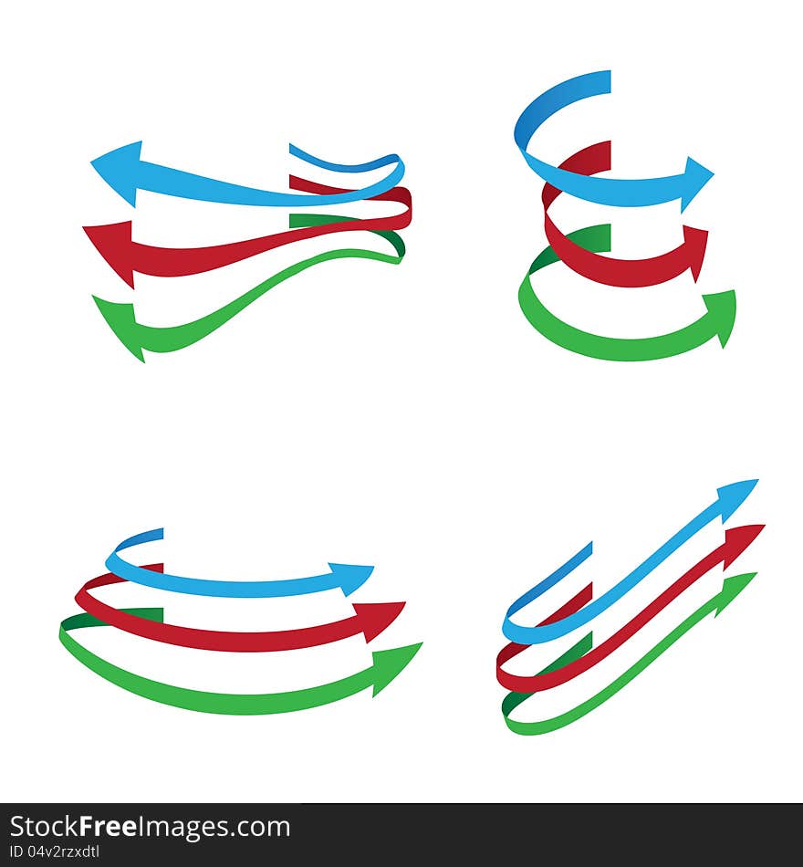 Vector Arrows On White Background .