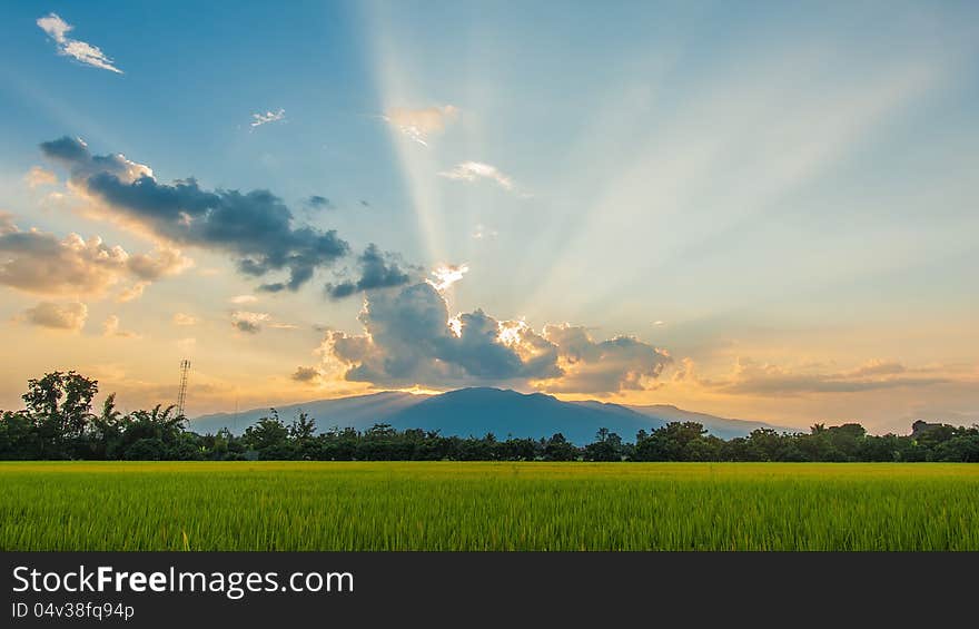 Sunset in winter from Chiangmai, Thailand. Sunset in winter from Chiangmai, Thailand.