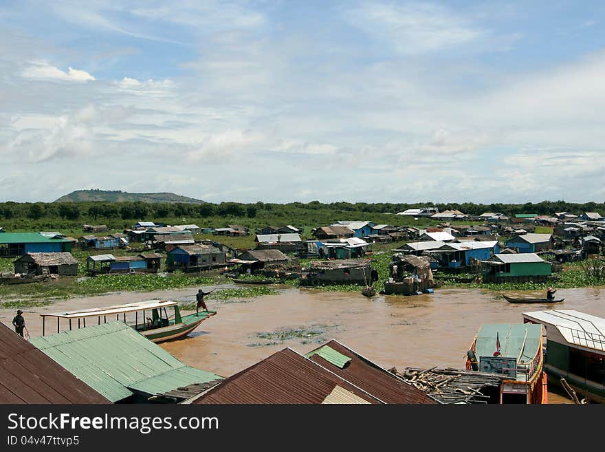 Floating Village In Cambodia