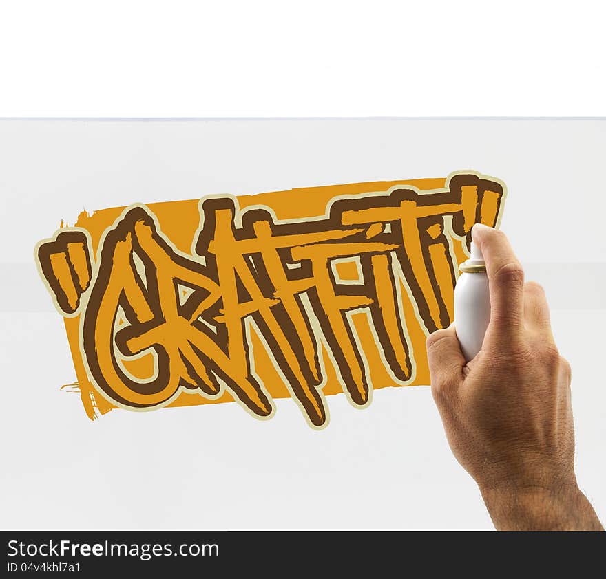 Graffiti artist at work