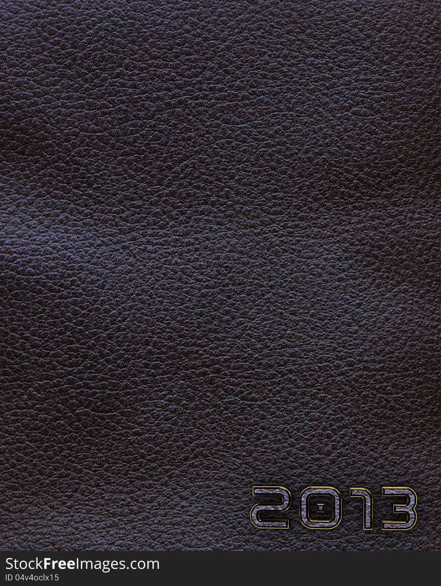 Leather background with 2013 new year label. Vertical orientation. Black. Leather background with 2013 new year label. Vertical orientation. Black.