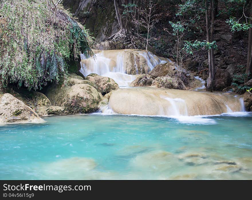 Erawan Waterfall, level 7 Kanchanaburi, Thailand. Erawan Waterfall, level 7 Kanchanaburi, Thailand