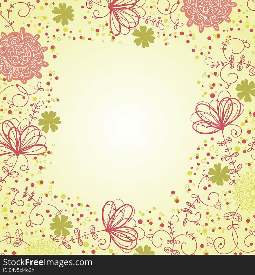 Vector floral border