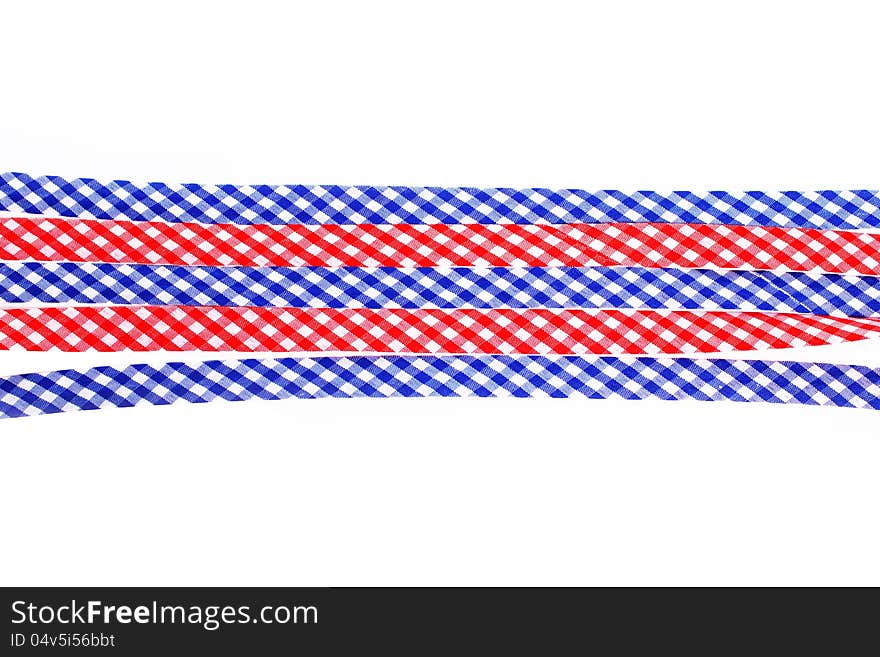 Checkered decorative ribbons