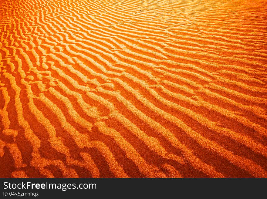 Abstract texture of sand dune in desert