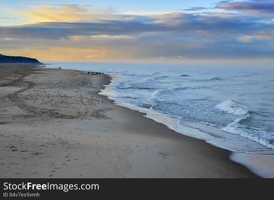 Baltic beach near Palanga, Lithuania, Europe