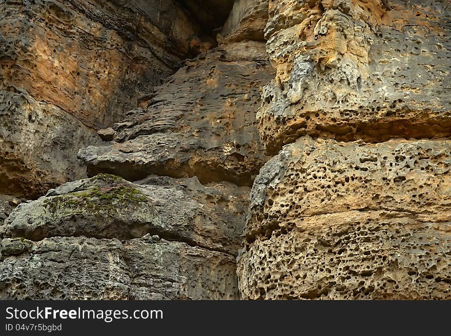 Texture of a sandstone rock