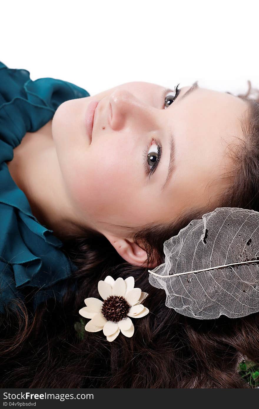 Portrait Of Pretty Brunette