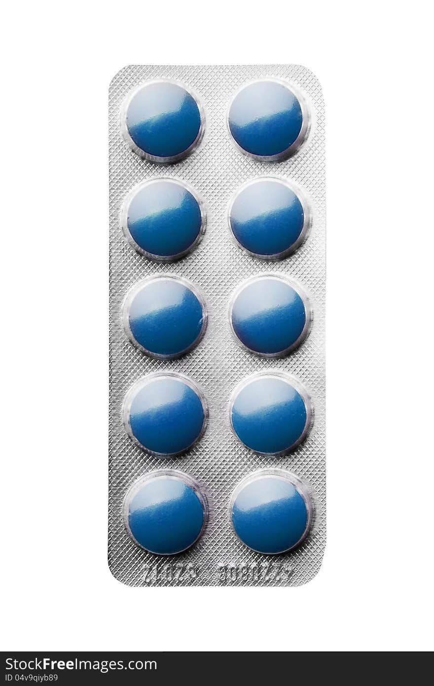 Pack of pills isolated over white