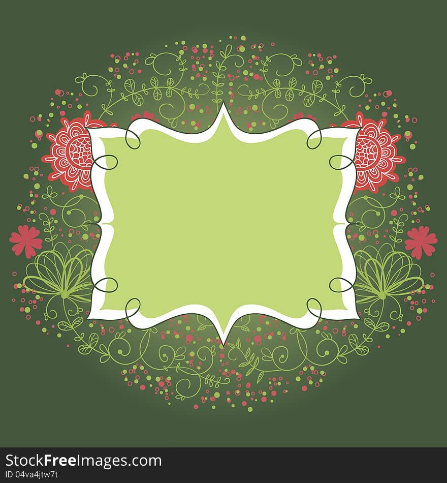 Delicate green background with flowers. Delicate green background with flowers