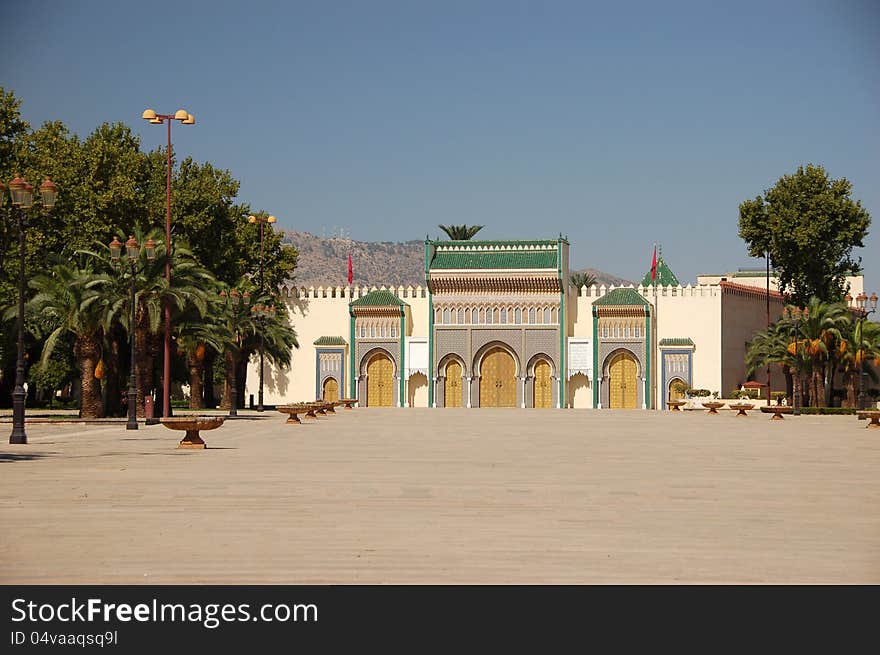 Golden doors in Fez