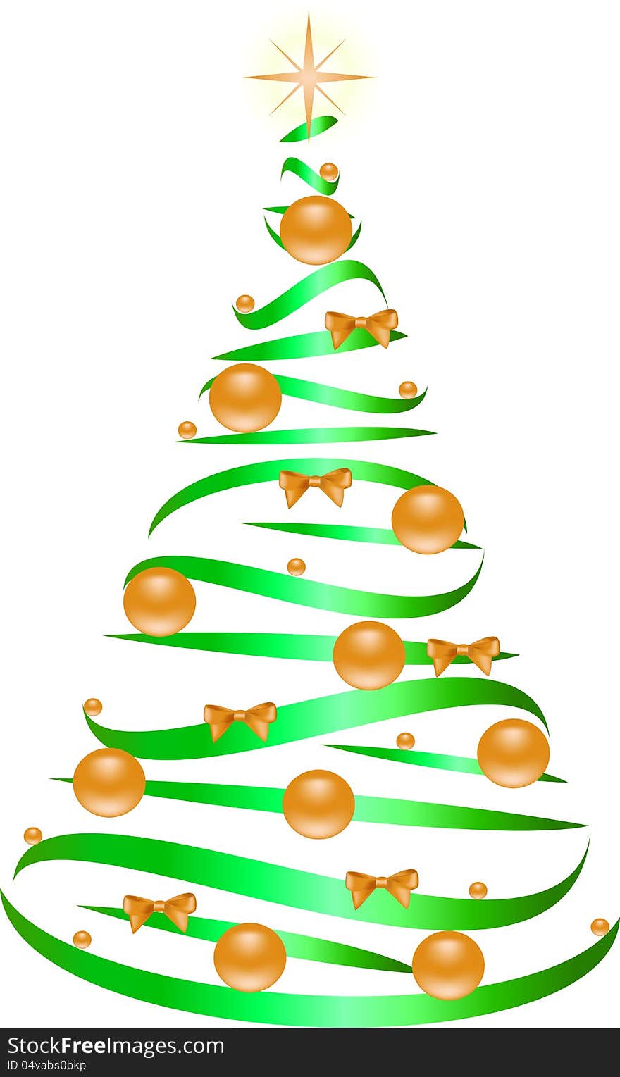 Abstract Christmas tree on white background