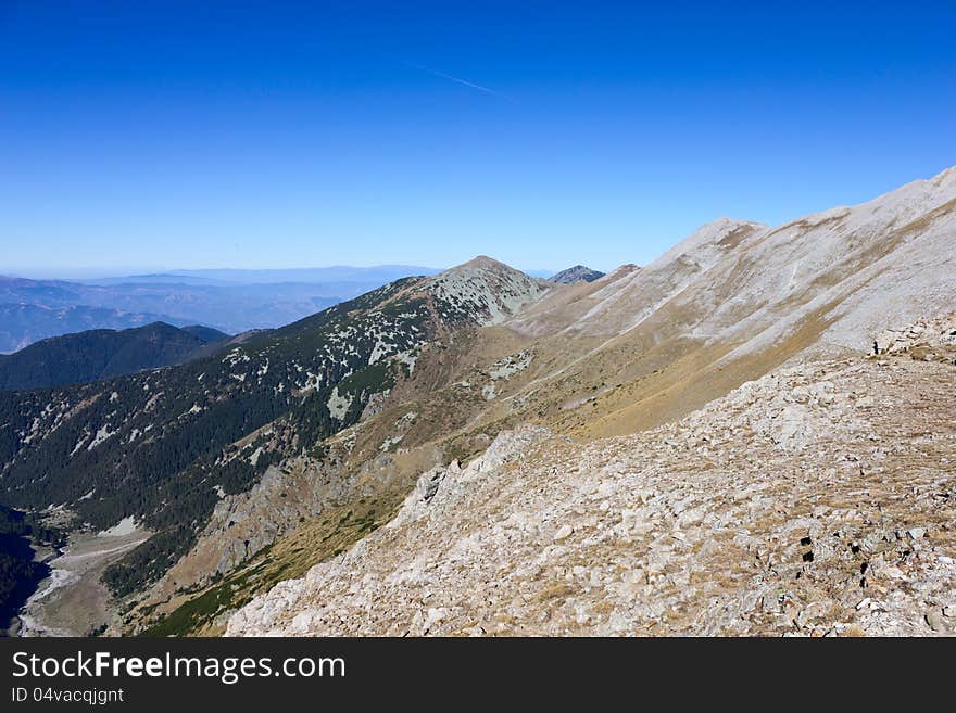 Ridge high in mountain