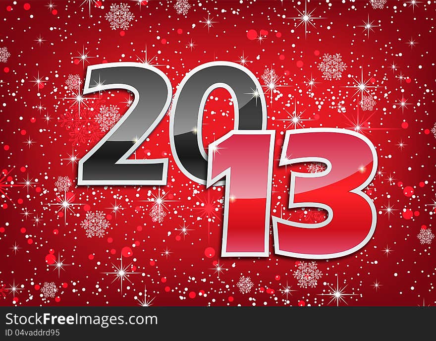 2013 Happy New Year greeting card. 2013 Happy New Year greeting card