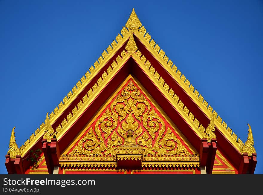 Roof of sanctury in famous Ayuthaya temple