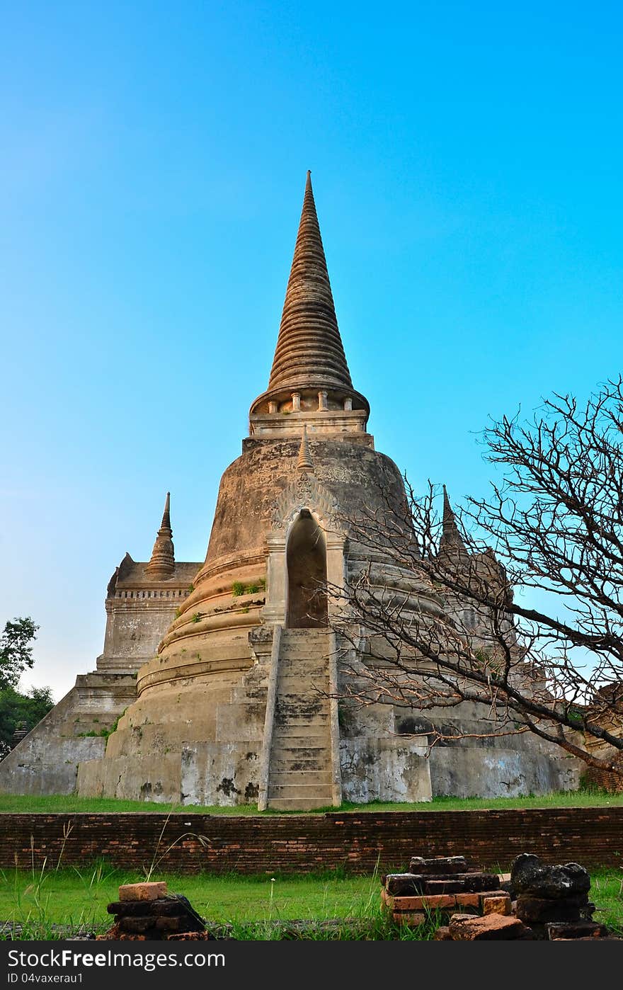 Pagoda of famous in Ayuthaya temple of Thailand. Pagoda of famous in Ayuthaya temple of Thailand