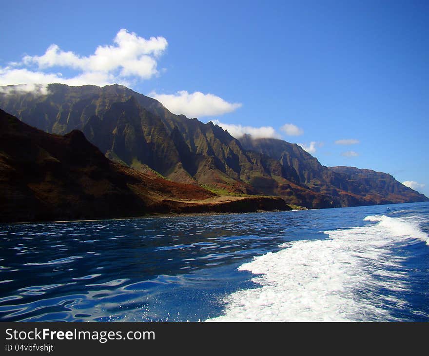 Kalalau Valley on the Na Pali Coast of Kauai, HI