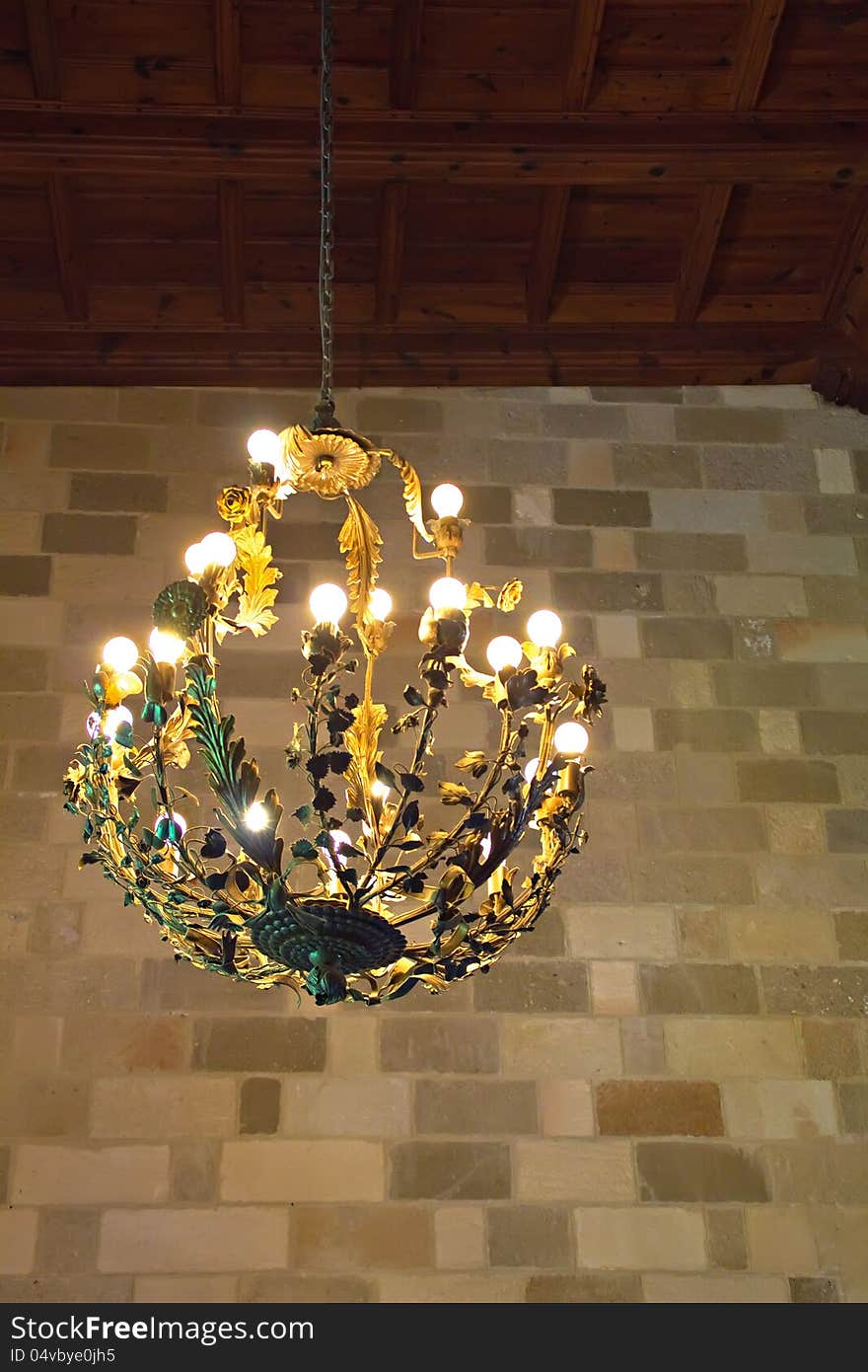 Metal chandelier in Rhodes