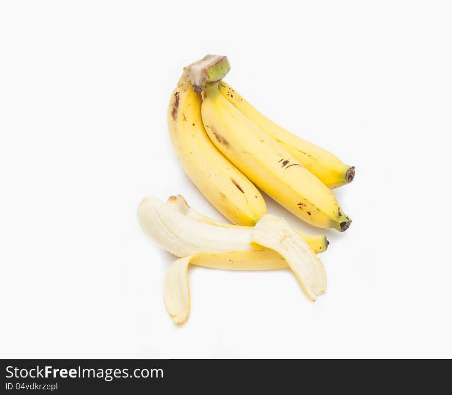 Bananas isolated on white background.