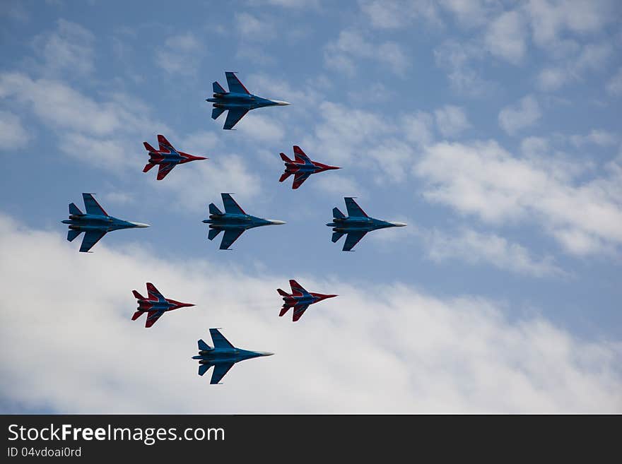 Air show aerobatics groups show aerobatics. Air show aerobatics groups show aerobatics.