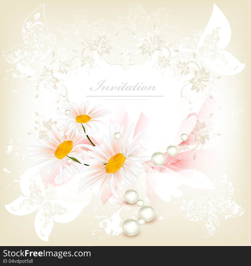 Flower Invitation Card