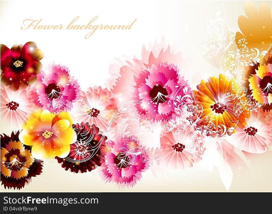 Floral vector Flower vector background