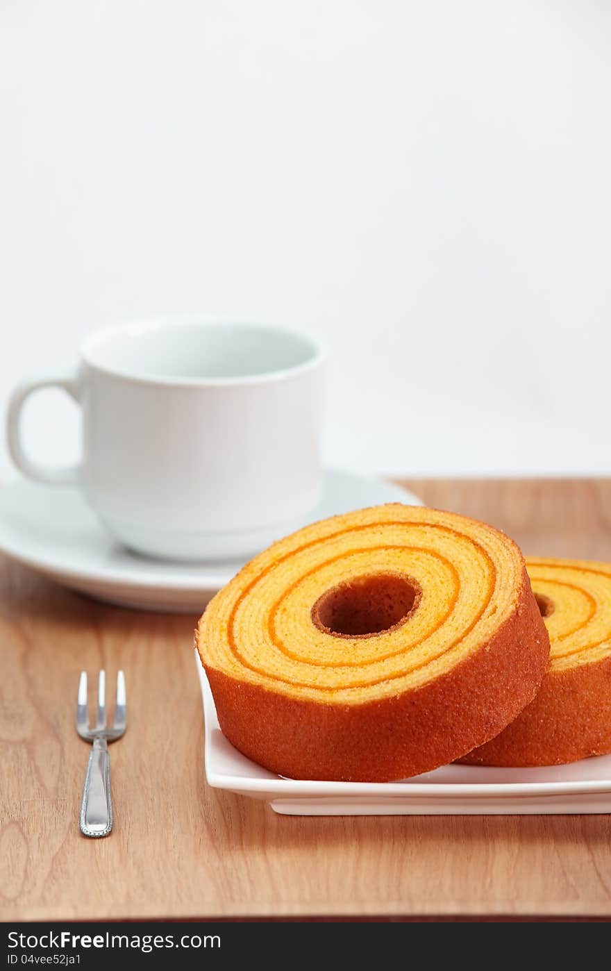 Sponge cake, orange