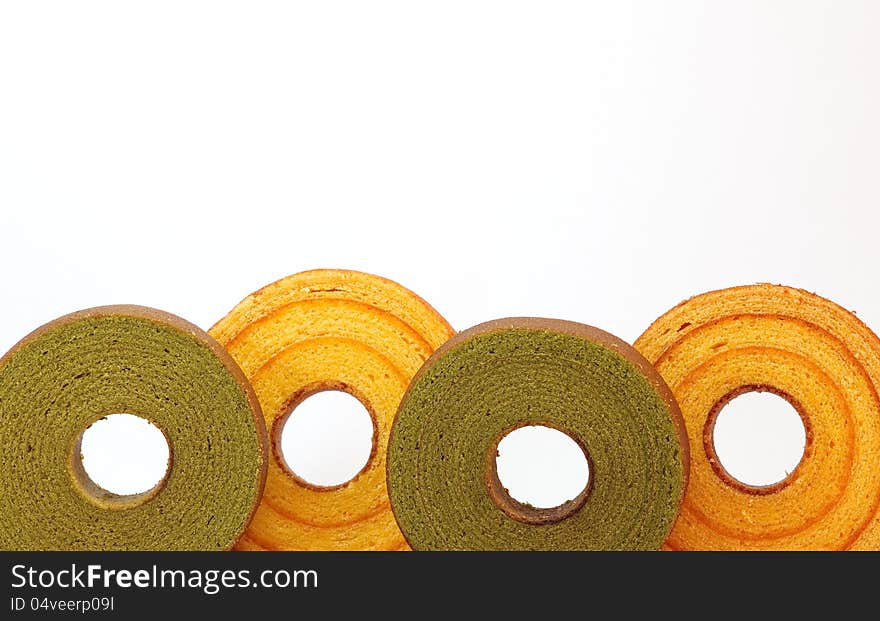 Sponge Cake, Orange And Green Tea