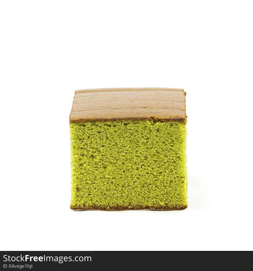 Sponge cake, green tea