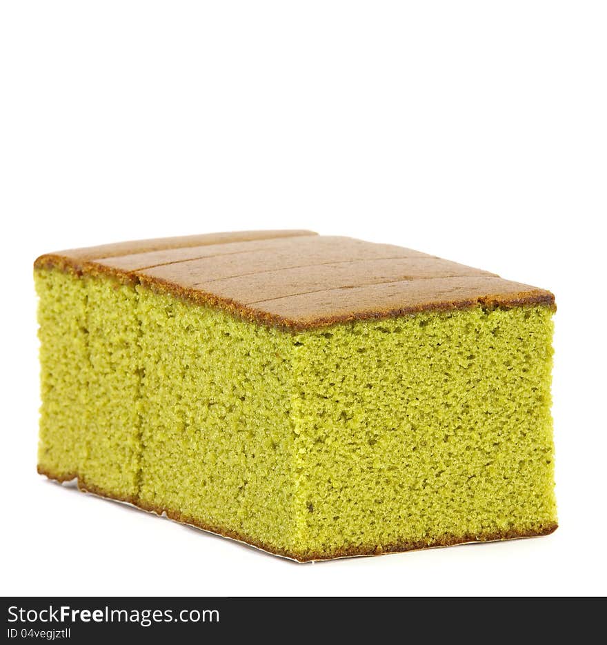 Sponge cake, green tea