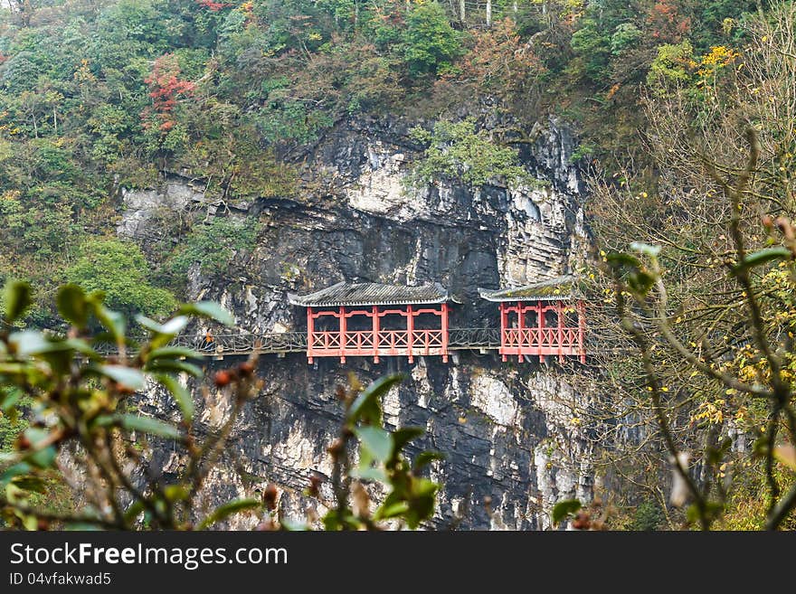 The wayside shelter in the cliff