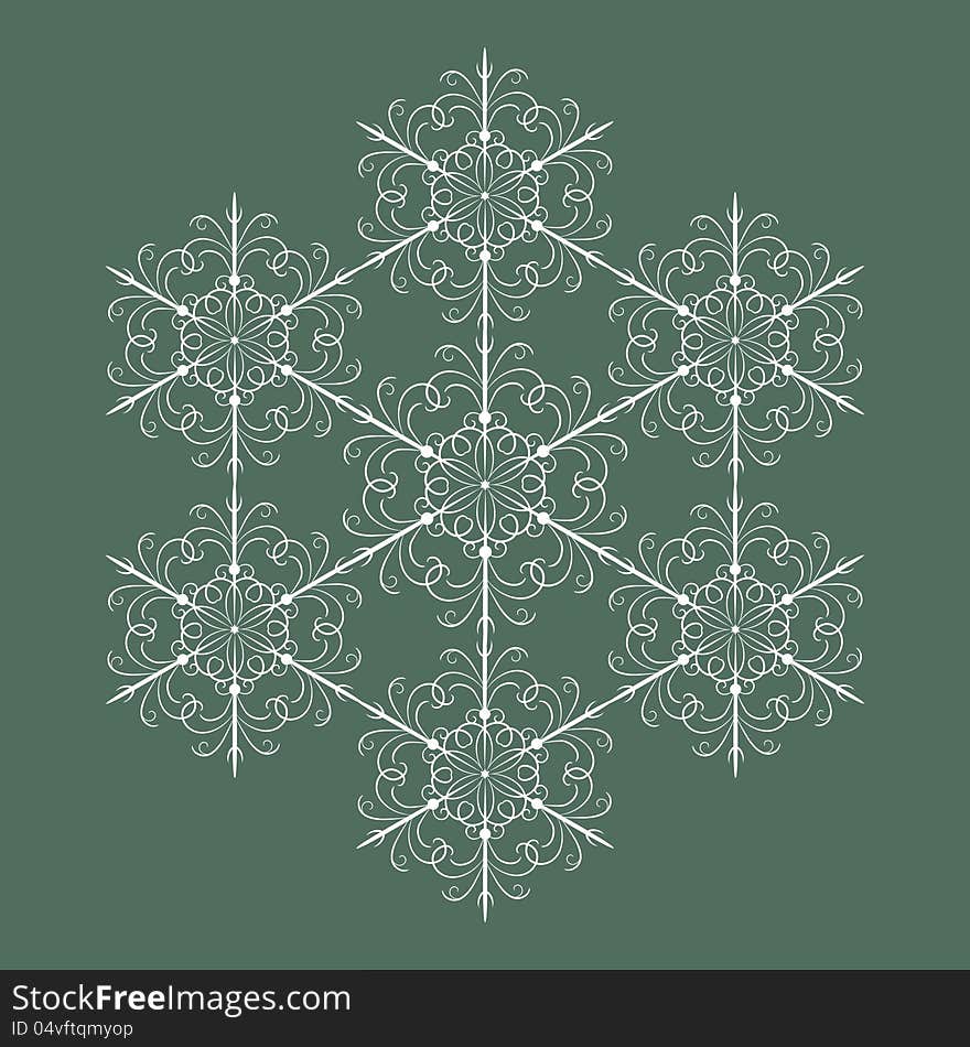 Seamless snowflakes background