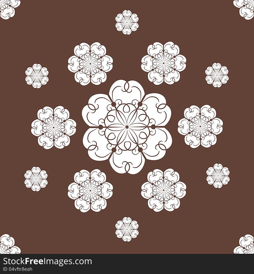 Seamless  snowflakes background with vintage snowflakes. Seamless  snowflakes background with vintage snowflakes