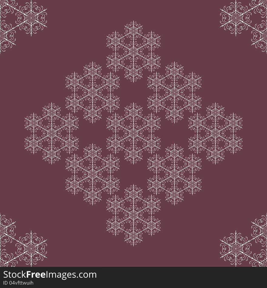 Seamless  snowflakes background with vintage snowflakes. Seamless  snowflakes background with vintage snowflakes