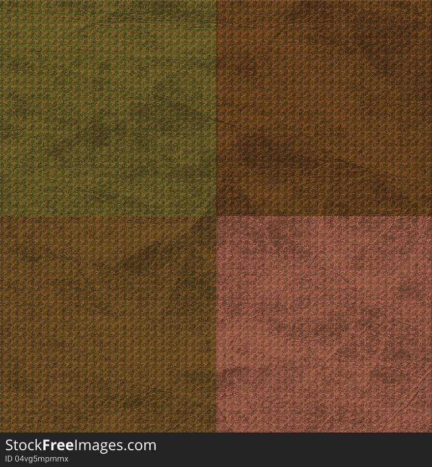 4 Square Orange Olive Brown Textures