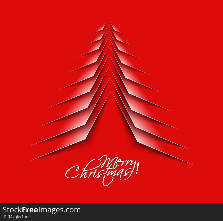 Modern abstract christmas tree background, eps10  illustration