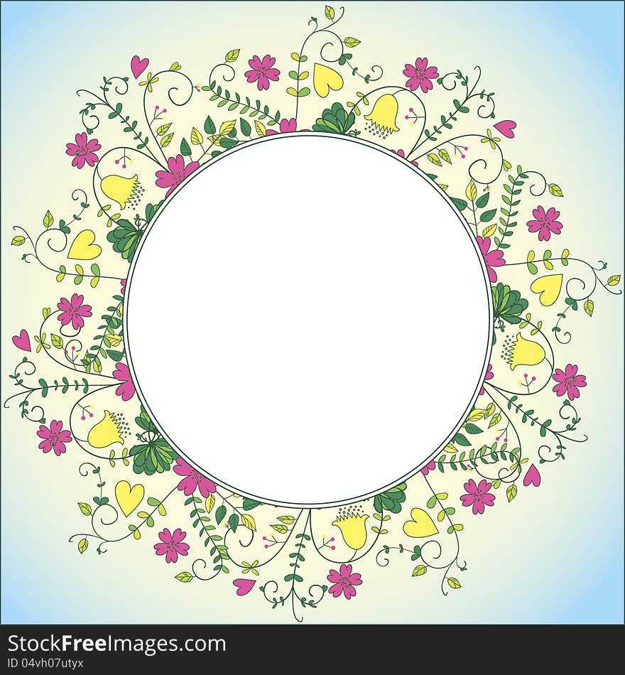 Delicate flower border