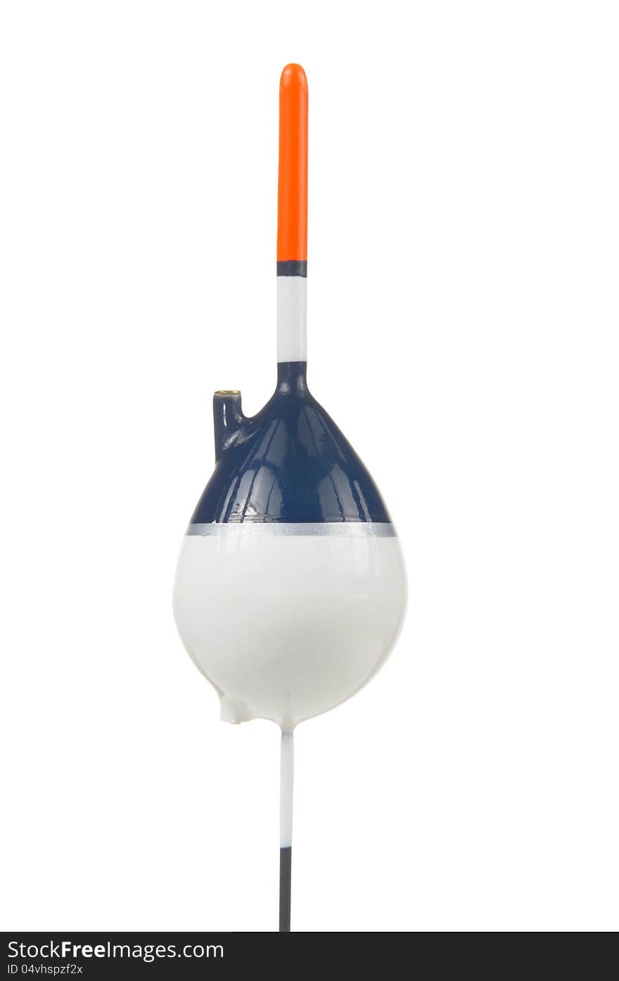 A fishing float (bobber) isolated on a white background. A fishing float (bobber) isolated on a white background