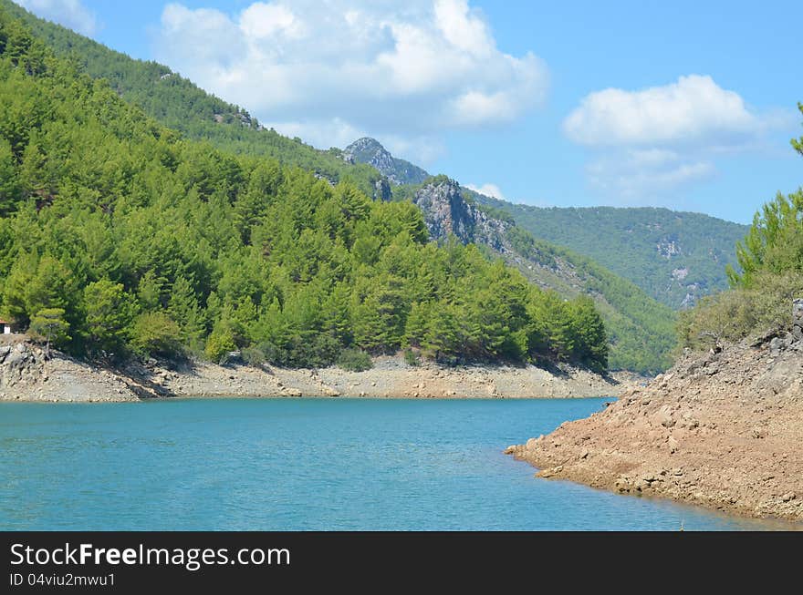 View of mountains, rivers, forests angered. View of mountains, rivers, forests angered