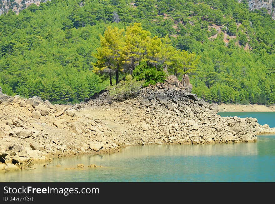 View of mountains, rivers, forests angered. View of mountains, rivers, forests angered