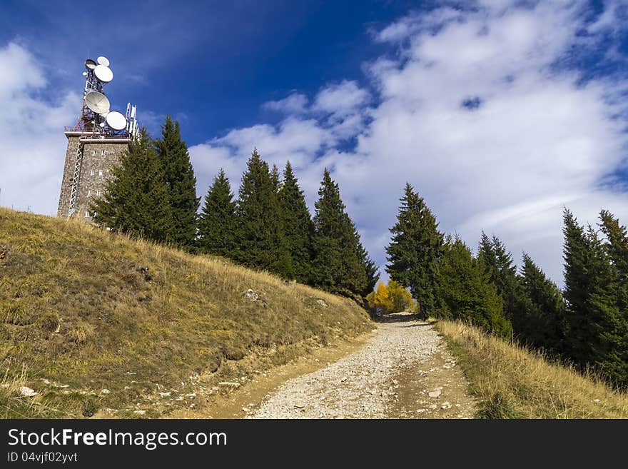 Forrest road in sinaia mountains. Forrest road in sinaia mountains