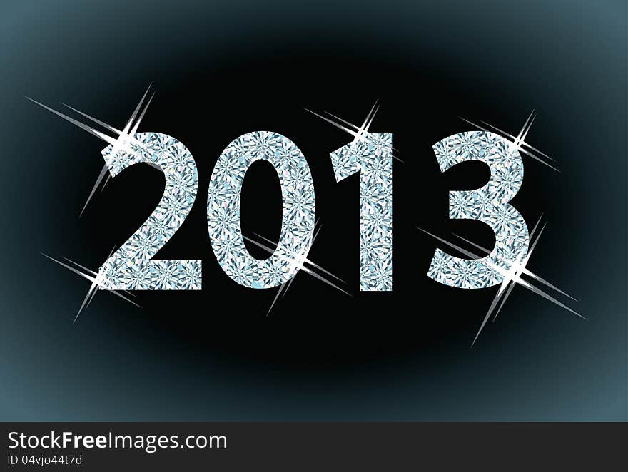 New diamond 2013 Year, vector illustration